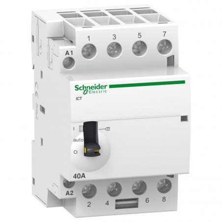 Acti9 iCT contacteur à commande manuelle 40A 4NO 240VCA 50Hz SCHNEIDER A9C21844