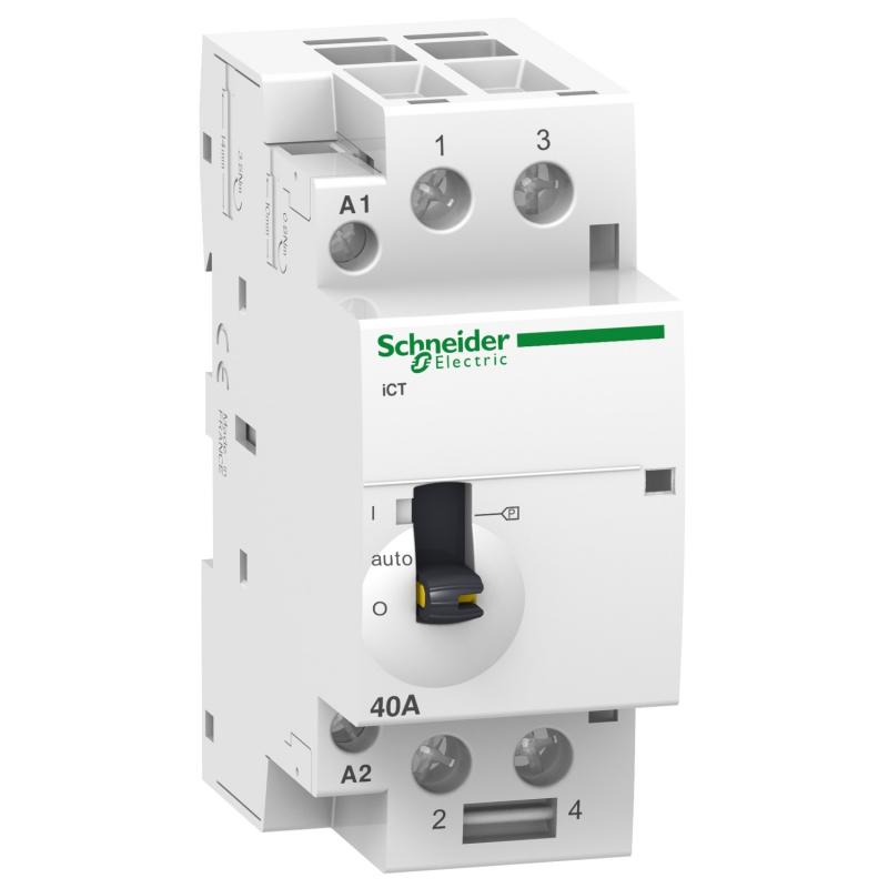 Acti9 iCT contacteur à commande manuelle 63A 2NO 220...240VCA 50Hz SCHNEIDER A9C21862