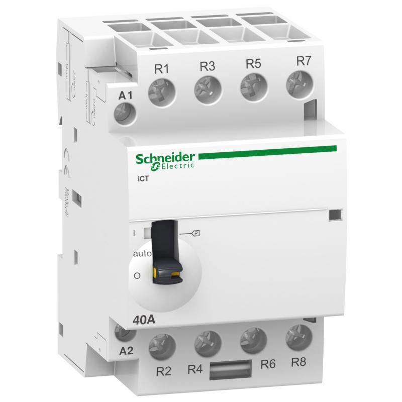 Acti9 iCT contacteur à commande manuelle 63A 4NO 220...240VCA 50Hz SCHNEIDER A9C21864