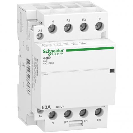 Acti9 iDT40 CT contacteur tête de groupe 63A 3P+N 4NF 230/240VAC 50HZ SCHNEIDER A9C22763