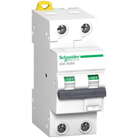 Acti9 iC60 RCBO disjoncteur differentiel 2P 10A 300mA C -10kA typeAC SCHNEIDER A9D50210