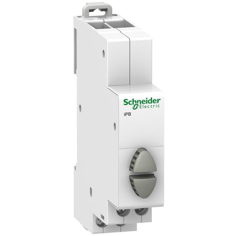 Acti9 iPB bouton-poussoir double 1 NO gris + 1 NO gris 20A 230VCA SCHNEIDER A9E18035