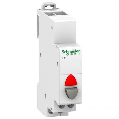 Acti9 iPB bouton-poussoir lumineux 1 NF gris + voyant rouge 110...230VCA SCHNEIDER A9E18037