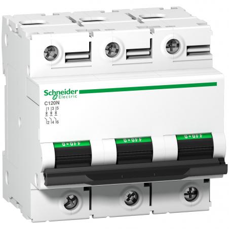 Disjoncteur C120N 3P 63 A courbe C 10 kA SCHNEIDER A9N18364