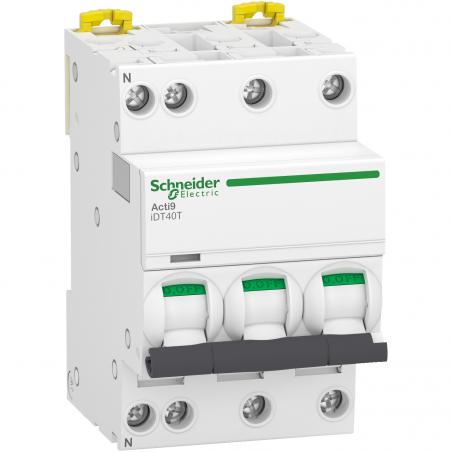 Acti9 iDT40T disjoncteur modulaire 3P+N 6A courbe C 4500A/6kA SCHNEIDER A9P22706