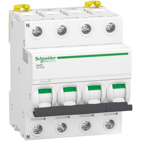 Acti9 iDT40N disjoncteur modulaire 4 Pôles 63A courbe C 6000A/10kA SCHNEIDER A9P24463