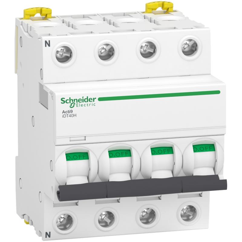 Acti9 iDT40H disjoncteur modulaire 4P 40A courbe C 10000A/15kA SCHNEIDER A9P26440
