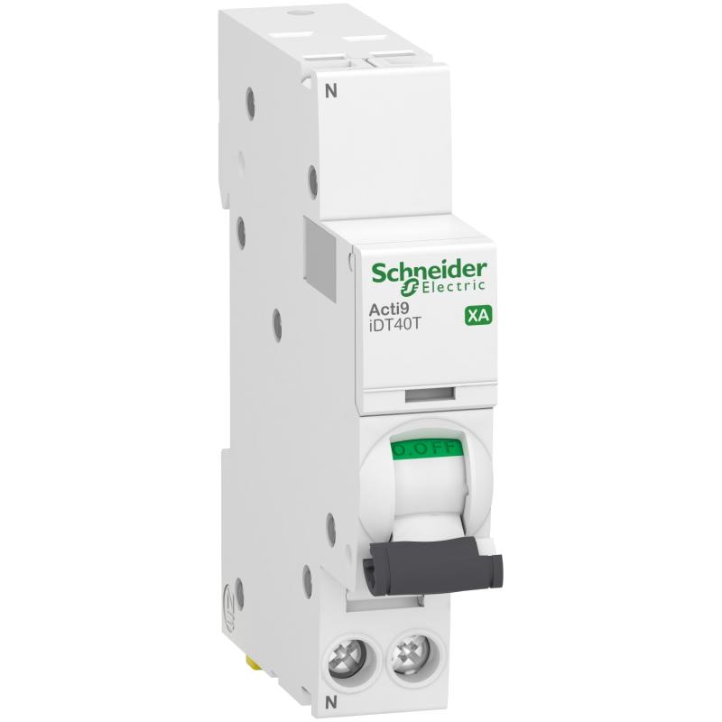 Acti9 iDT40T XA disjoncteur modulaire auto/vis 1P+N 16A courbe C 6kA SCHNEIDER A9PE2616