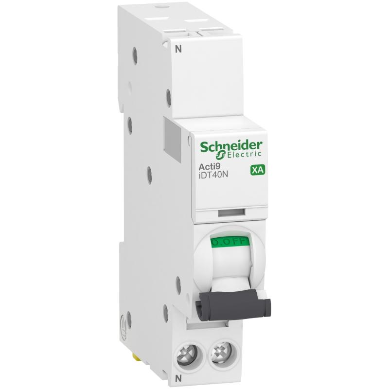 ACTI9 iDT40N XA disjoncteur modulaire auto/vis 1P+N C 16A 6000A/10kA SCHNEIDER A9PE4616