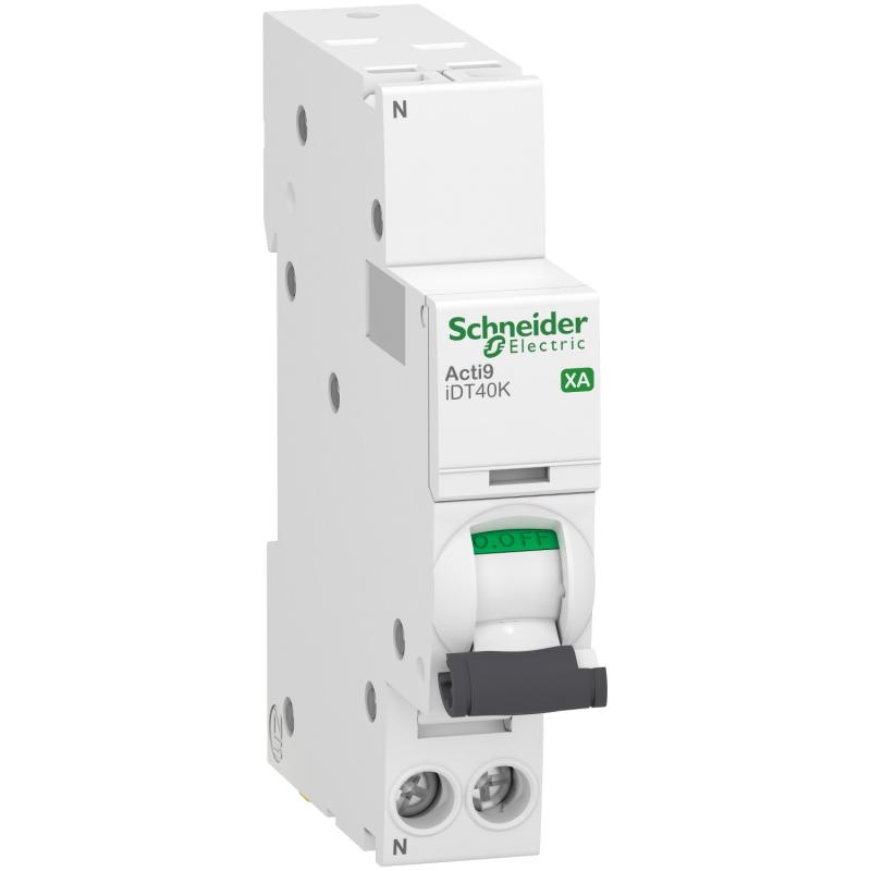 Acti9 iDT40K XA disjoncteur modulaire auto/vis 1P+N 16A courbe C 4,5kA SCHNEIDER A9PK1616