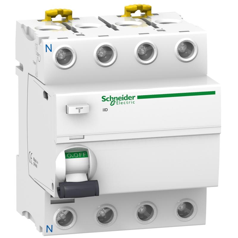 Interrupteur différentiel Acti9 iID 4 Pôles 40A 30mA type AC SCHNEIDER A9R11440