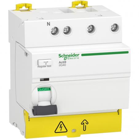 Acti9 iIG40 interrupteur différentiel tête de groupe 3P+N 63A 30mA type AC SCHNEIDER A9R67763