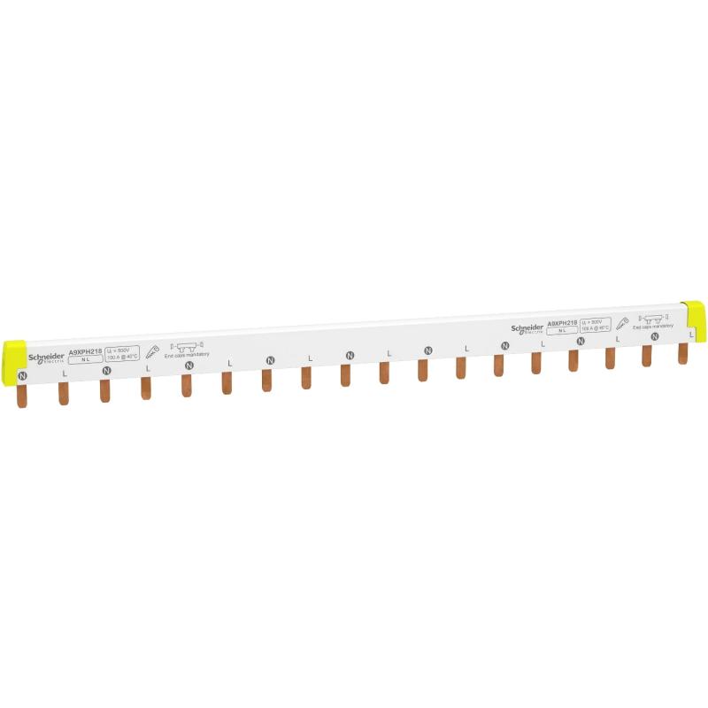 Acti9 iC60 peigne de raccordement à dents 2P 100A 18 modules de 18mm SCHNEIDER A9XPH218