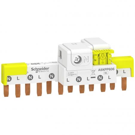 Acti9 iDT40 peigne avec connecteur 1P+N 6 modules de 18mm 63A SCHNEIDER A9XPP606
