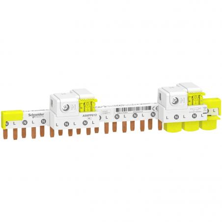 Acti9 iDT40 peigne avec connecteur 1P+N 12 modules de 18mm 63A SCHNEIDER A9XPP612