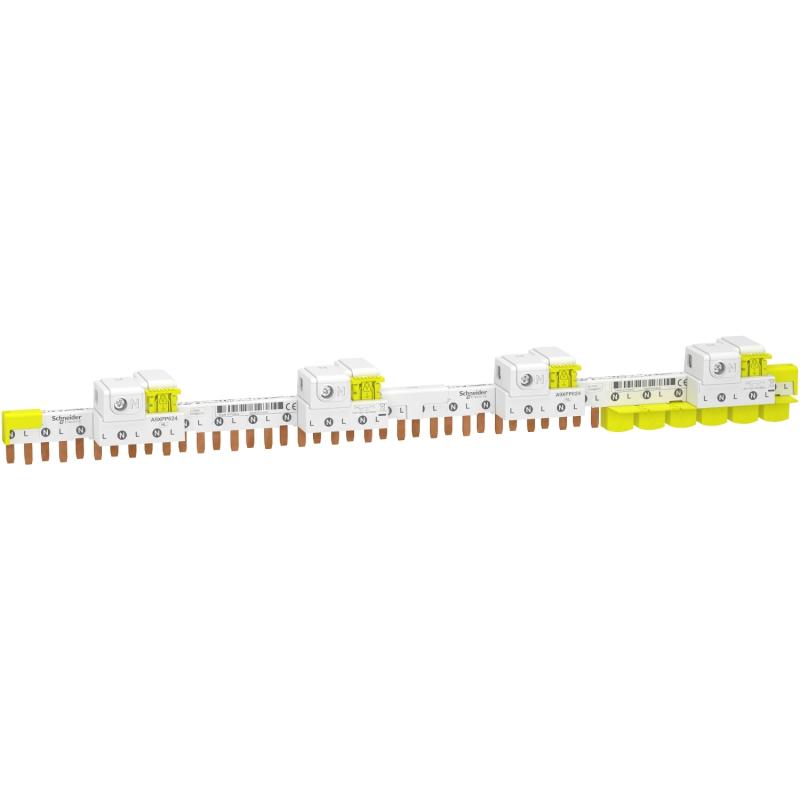 Acti9 iDT40 peigne avec connecteur 1P+N 24 modules de 18mm 63A SCHNEIDER A9XPP624