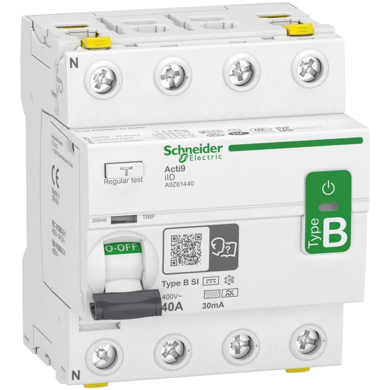 Acti9 iID interrupteur différentiel 4 Pôles 40A 30mA type B SI 400V SCHNEIDER A9Z61440