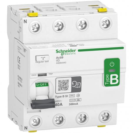 Acti9 iID interrupteur différentiel 4P 40A 300mA type B SI 400V SCHNEIDER A9Z64440