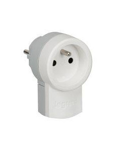 Fiche double fonction 2P+T 16A 250V pour branchement de 2 appareils sur une même prise LEGRAND 050461 2