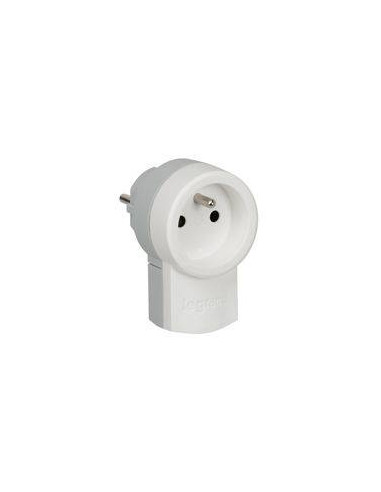 Fiche double fonction 2P+T 16A 250V pour branchement de 2 appareils sur une même prise LEGRAND 050461
