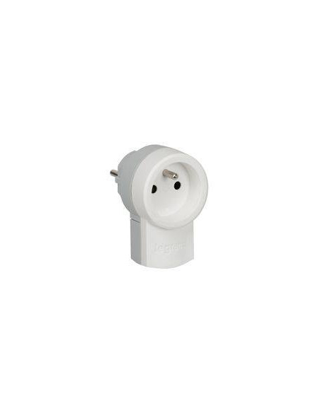 Fiche double fonction 2P+T 16A 250V pour branchement de 2 appareils sur une même prise LEGRAND 050461