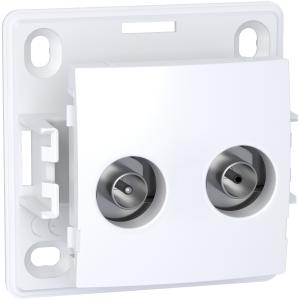 Alréa Prise TV FM VR sur FM blanc polaire SCHNEIDER ALB61317P 2