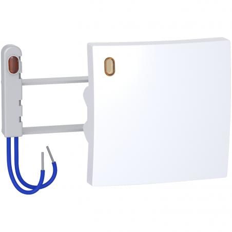Alréa Kit voyant demi touche + lampe à néon 230V 1,5mA blanc polaire SCHNEIDER ALB61416P