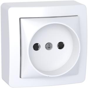 Alréa prise de courant 2P connexion rapide avec cadre saillie blanc polaire SCHNEIDER ALB62274P 2