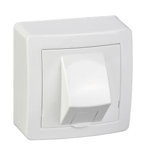 Alréa RJ45 simple catégorie 6 UTP avec cadre saillie blanc polaire SCHNEIDER ALB62342P 2