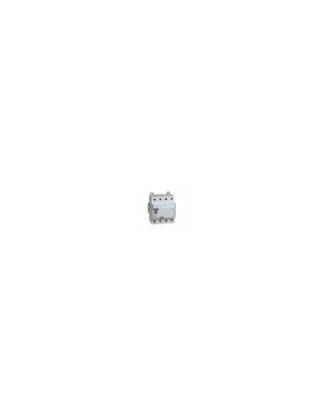 Interrupteur différentiel DX³-ID arrivée haute et départ bas à vis 4 Pôles 400V~ 25A type AC 30mA 4 modules LEGRAND 411660