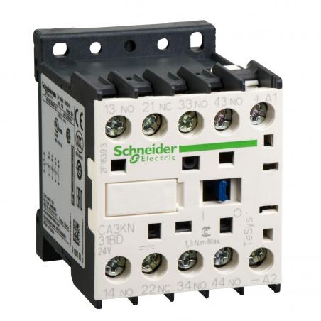 TeSys CA3K contacteur 3F+1O instantané 10A 24Vcc SCHNEIDER CA3KN31BD
