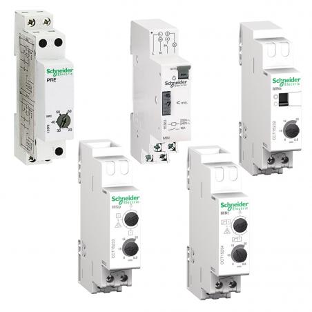 Acti9 MINs minuterie 30s..20mn contact 16A/230Vca marche forcée SCHNEIDER CCT15232