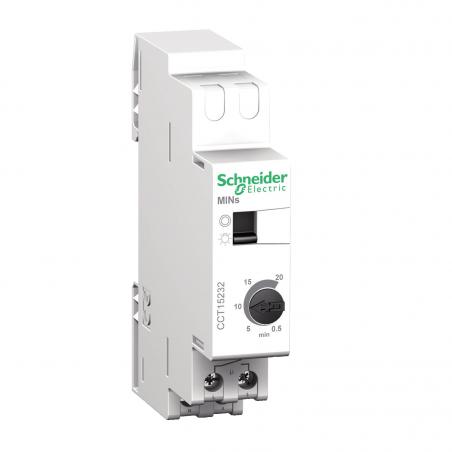 Acti9 MINs minuterie 30s..20mn contact 16A/230Vca marche forcée SCHNEIDER CCT15232