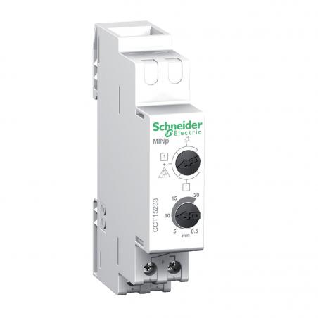 Acti9 MINp minuterie 30s..20mn/1h contact 16A/230Vca fonction télérupteur SCHNEIDER CCT15233