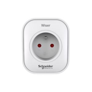 Wiser prise de courant plug 2P+T connectée se monte sur prise existante SCHNEIDER CCTFR6500 2