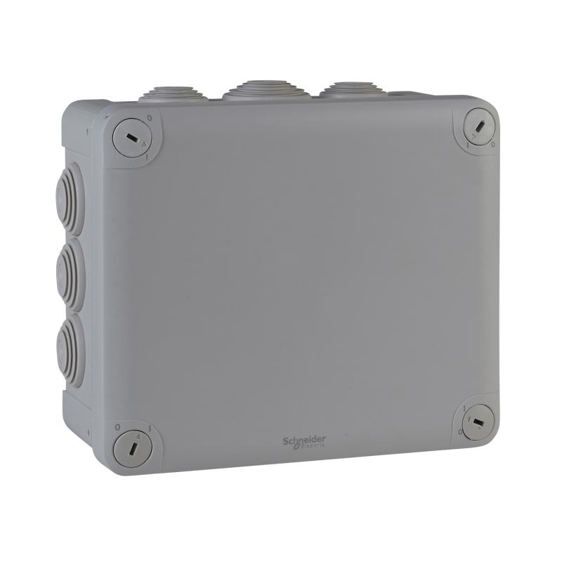 Mureva Box boite de dérivation IP55 + embouts 175x150x80 gris SCHNEIDER ENN05010
