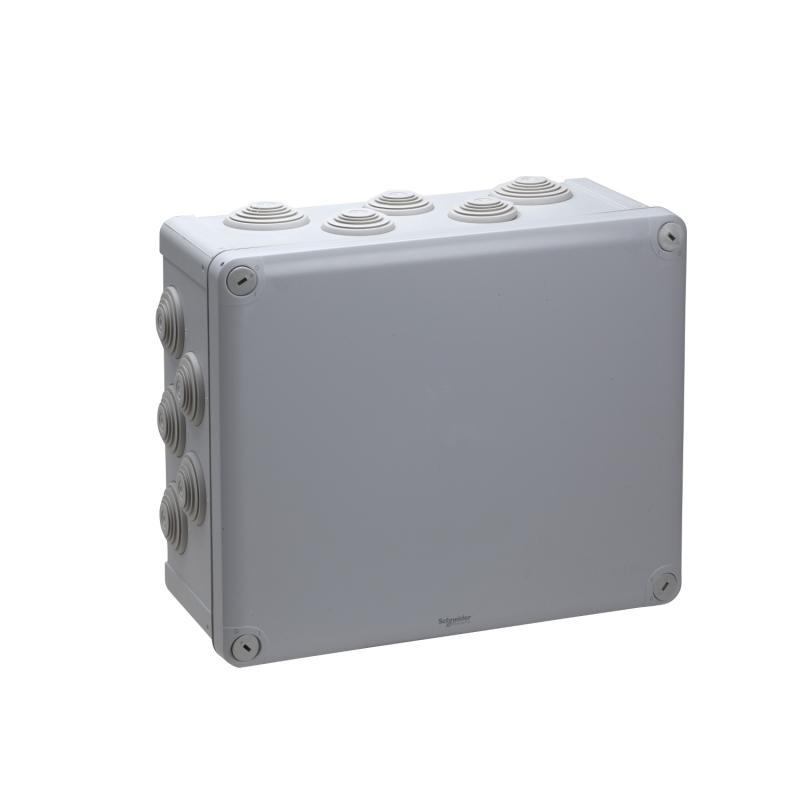Mureva Box boite de dérivation IP55 + embouts 275x225x120 gris SCHNEIDER ENN05017