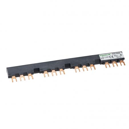 TeSys GV jeu de barre tripolaire 63A 4 dérivations pas 54 mm SCHNEIDER GV2G454