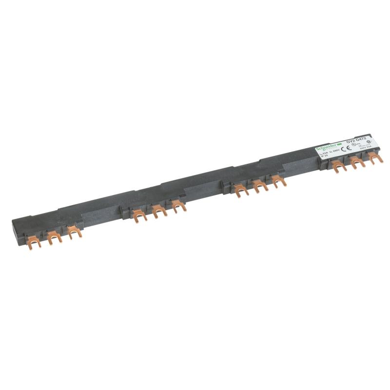 TeSys GV jeu de barre tripolaire 63A 4 dérivations pas 72 mm SCHNEIDER GV2G472