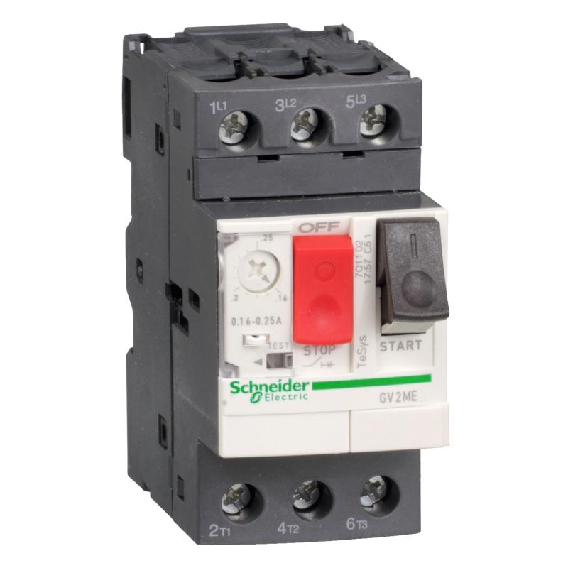 TeSys GV2ME disj. moteur 0,1..0,16A 3P 3d déclencheur magnéto-thermique SCHNEIDER GV2ME01