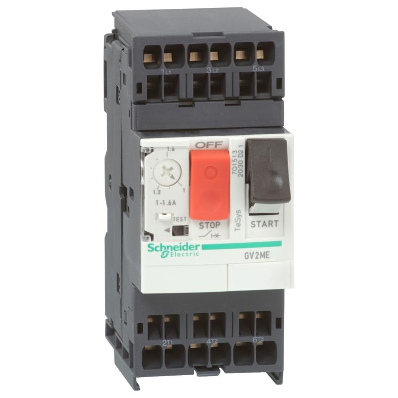 TeSys GV2ME disj. moteur 1..1,6A 3P 3d déclencheur magnéto-thermique SCHNEIDER GV2ME063