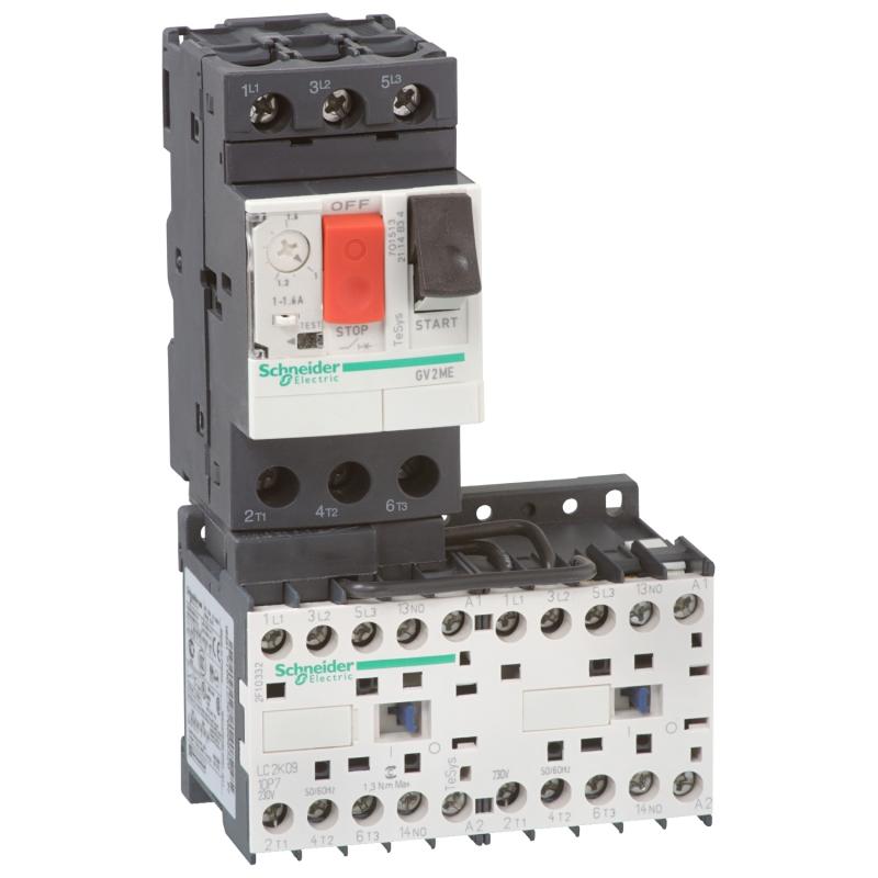 TeSys GV2ME démarreur combiné inverseur 1,6..2,5A 24Vcc SCHNEIDER GV2ME07K2BW3