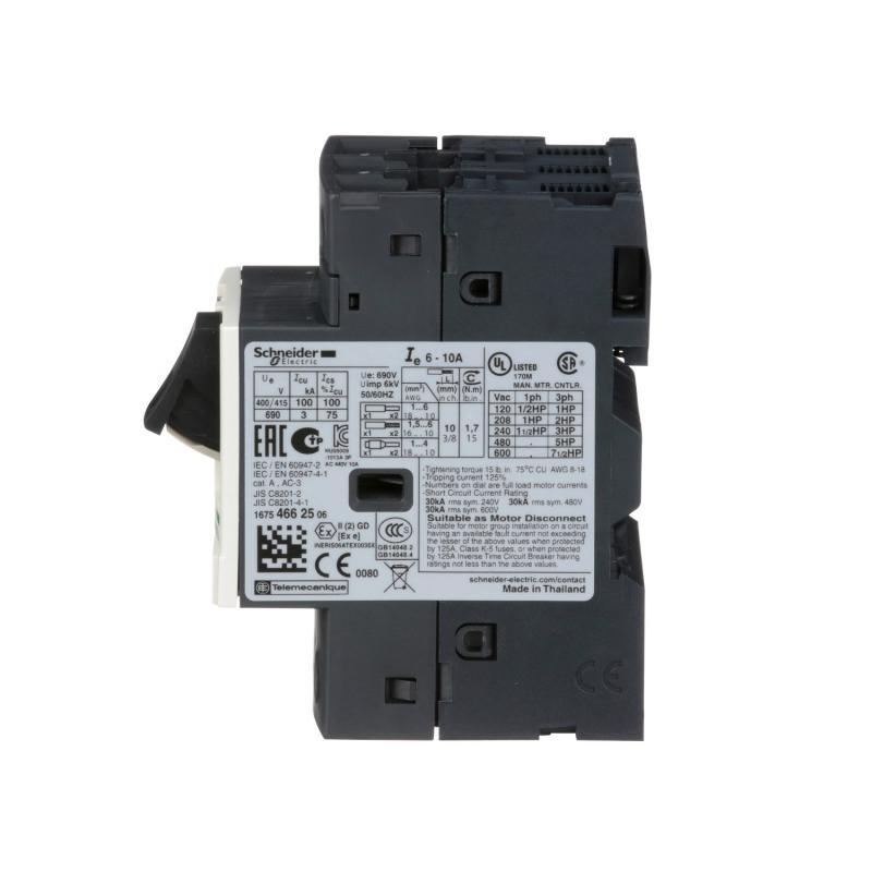 TeSys GV2ME disj. moteur 6..10A 3P 3d déclencheur magnéto-thermique SCHNEIDER GV2ME14