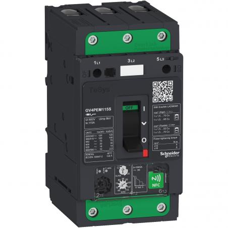 TeSys GV disjoncteur magnéto-thermique In 80A 50kA Everlink SCHNEIDER GV4PEM80N