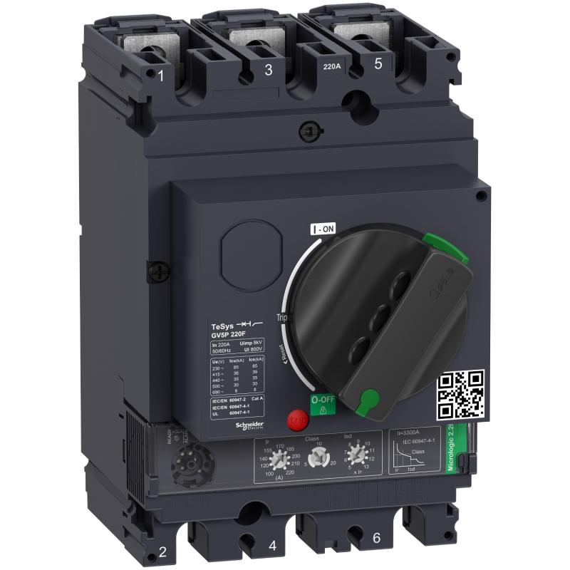 TeSys GV disjoncteur moteur 100 à 220A 36kA 3P magnéto-thermique SCHNEIDER GV5P220F