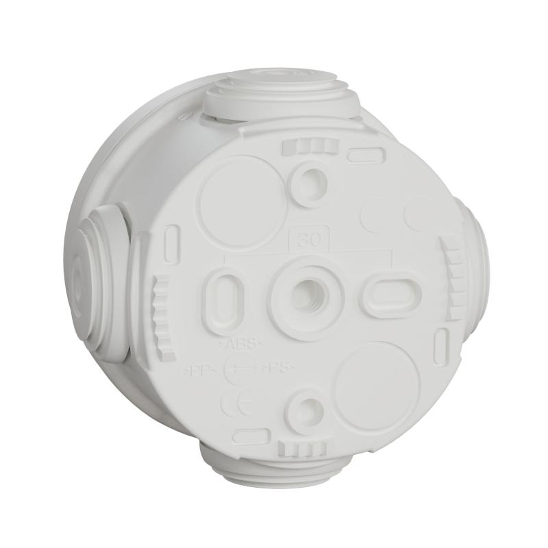 Mureva Box boite de dérivation avec embouts diam. 60 IP55 blanc polaire SCHNEIDER IMT05021