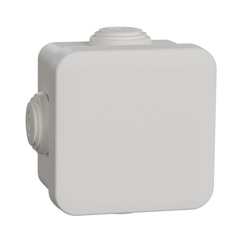 Mureva Box boite de dérivation avec embouts 65x65x45 IP55 blanc polaire SCHNEIDER IMT05022