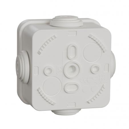 Mureva Box boite de dérivation avec embouts 65x65x45 IP55 blanc polaire SCHNEIDER IMT05022
