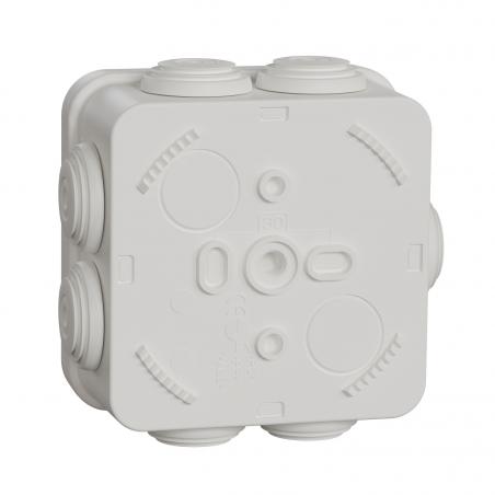 Mureva Box boite de dérivation avec embouts 80x80x45 IP55 blanc polaire SCHNEIDER IMT05024