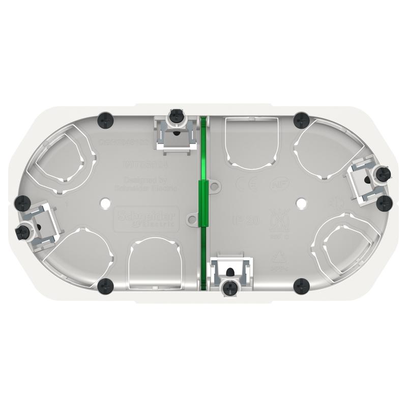 Multifix boîte d'encastrement diam.67mm prof 40mm 2 postes entraxe 71 mm SCHNEIDER IMT35924